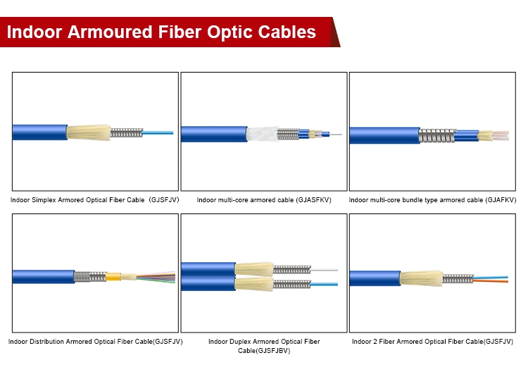 Indoor Sc/LC/FC/St/Armoured Armored Fiber Optic Patch Cord